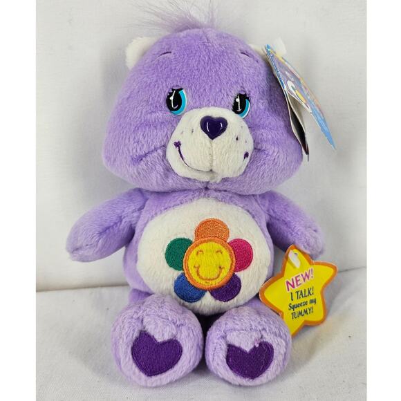CARE BEARS HARMONY BEAR 6.5" PLUSH – 2004 PLAY ALONG – VOICE BOX NON-WORKING - Picture 3 of 12